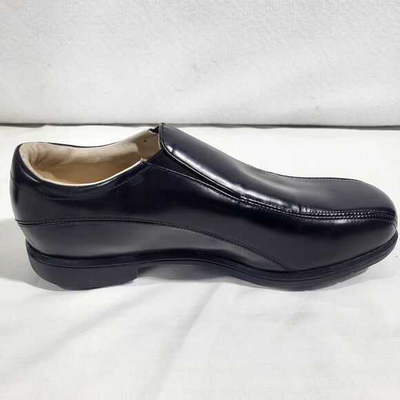VTG NIKE Shoe AIR COMFORT Women 8.5 Black Leather Slip On GOLF Cleats 305276-001 main image 9